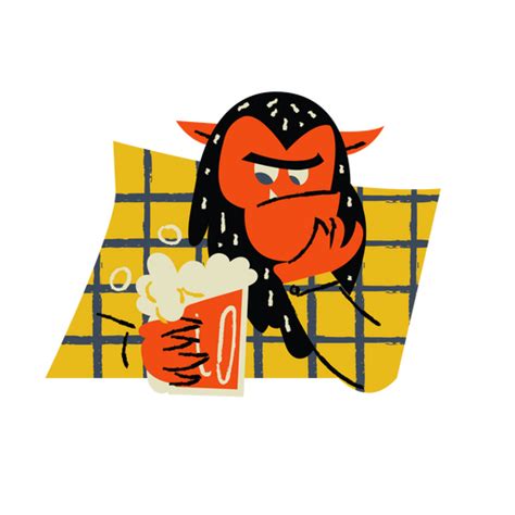 Design PNG E SVG De Demônio Dos Desenhos Animados Cerveja Para