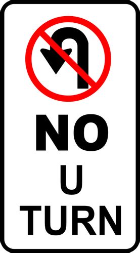 No Uturn Left Traffic Roadsign Vector Image Public Domain Vectors