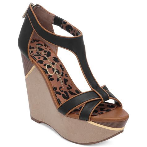 Lyst Jessica Simpson Kansas Platform Wedges In Black