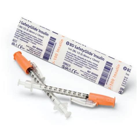 Becton Dickinson Safety Glide Insulin Syringe Bd Canada