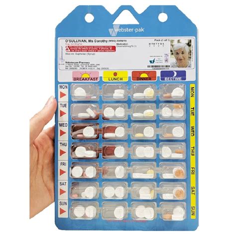 Webster Pak® 28 Disposable Webstercare Medication Management