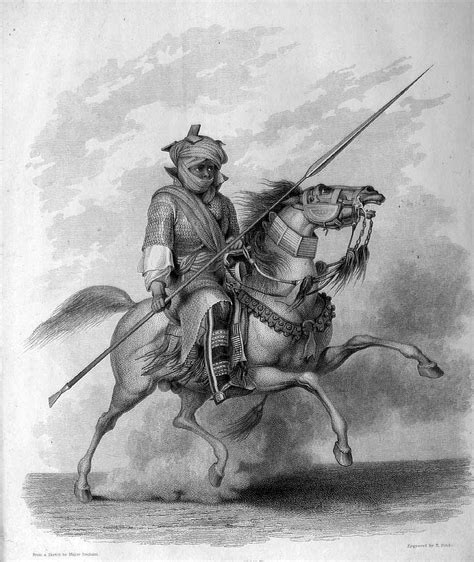 Mounted Bornu Warrior Wearing Mail Armor And Wielding A Lance The