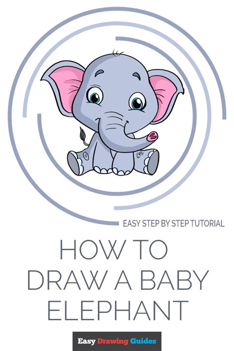 How to Draw a Baby Elephant - Really Easy Drawing Tutorial