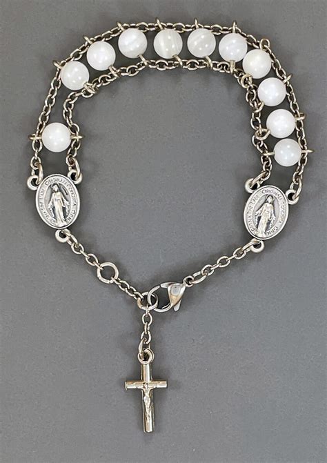 Pearl Ladder Rosary Bracelet Olog Rosaries