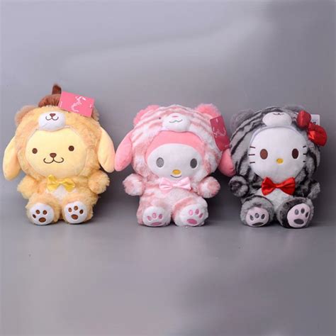 Kawaii Japanese Sanrio Plush Doll Cartoon Around Becomes Tiger Series Melody Cinnamoroll Kuromi