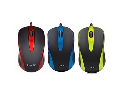 Havit Hv Ms Optical Mouse Wired Usb Mouse Ergonomic Design