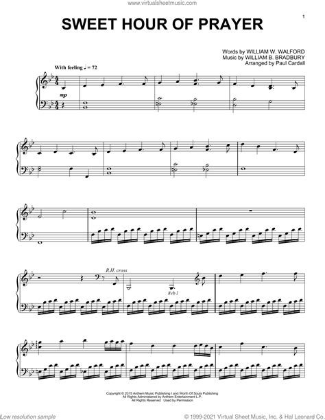 Sweet Hour Of Prayer Sheet Music For Piano Solo Pdf Interactive