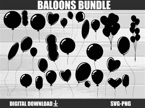 Ballons Svg Balloon Bundle Svg Balloons Png Balloons Clipart