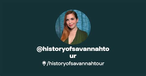 Historyofsavannahtour Instagram TikTok Linktree