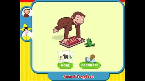 Curious George Animal Scrapbook Cartoon Animation Pbs Kids Game Play