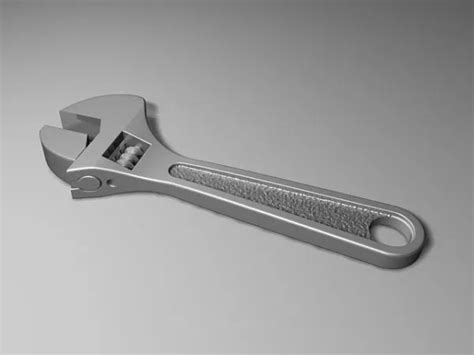 Hand Tools Adjustable Wrench Free 3d Model Max Obj Vray