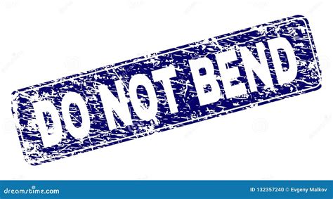 Grunge Do Not Bend Framed Rounded Rectangle Stamp Stock Vector