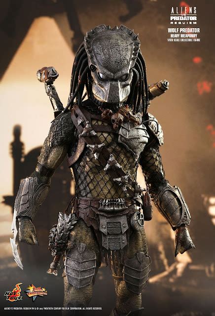 Toyhaven Hot Toys Aliens Vs Predator Requiem 1 6th Wolf Predator Heavy Weaponry Collectible