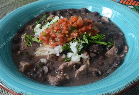 Close Up Comida Mexicana Frijol Con Puerco Comida Yucatec A Comida