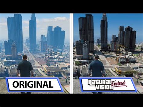 Grand Theft Auto V NaturalVision Evolved Mod Graphics Comparison