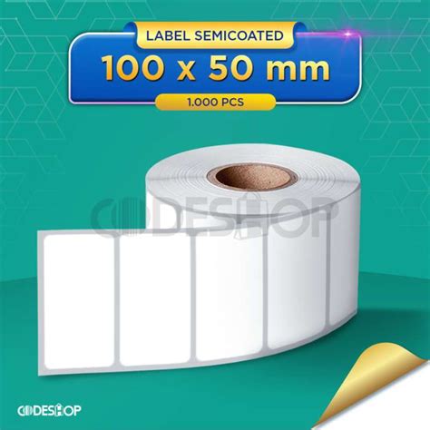 Jual Codeshop Stiker Label Barcode 100 X 50mm Semicoated 1 Line Isi