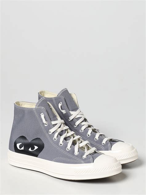 Comme Des GarÇons Play X Converse Sneakers For Man Grey Comme Des
