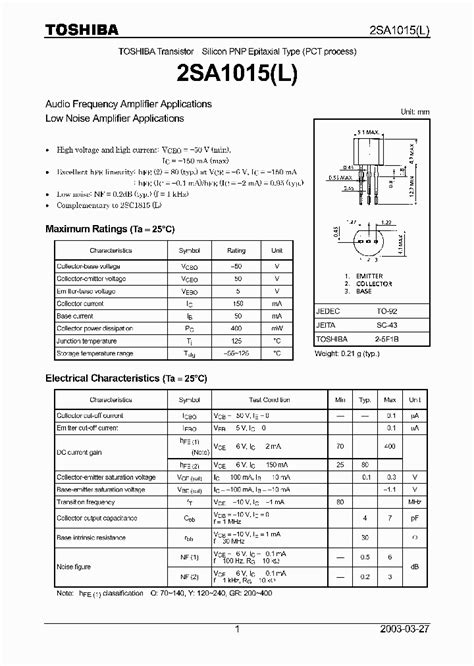 A1015303889pdf Datasheet Download Ic On Line