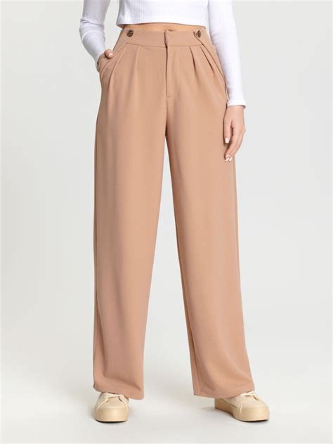 Wide leg pantalone Boja boja pšenice SINSAY 8432Z 12X