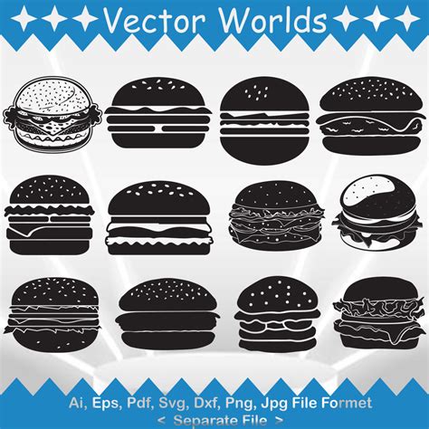 Burgers Svg Vector Design Masterbundles