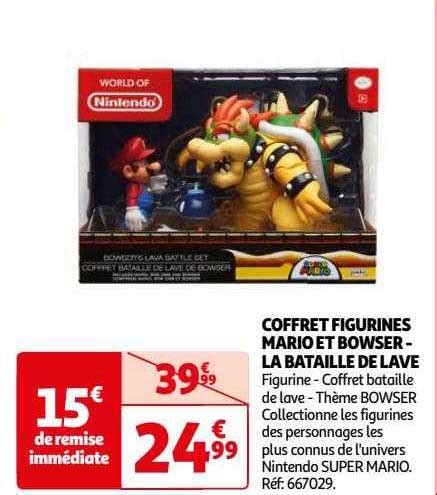 Promo Coffret Figurines Mario Et Bowser La Bataille De Lave Chez