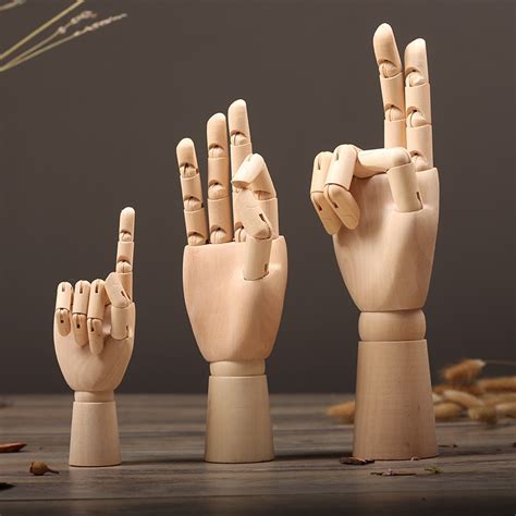 Bàn Tay Gỗ Mô Hình Mỹ Thuật Thiết Kế Hội Họa Artists Wooden Hand