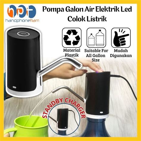 Jual HPT Pompa Galon Elektrik LED Colok Listrik 2 Tombol Indikator