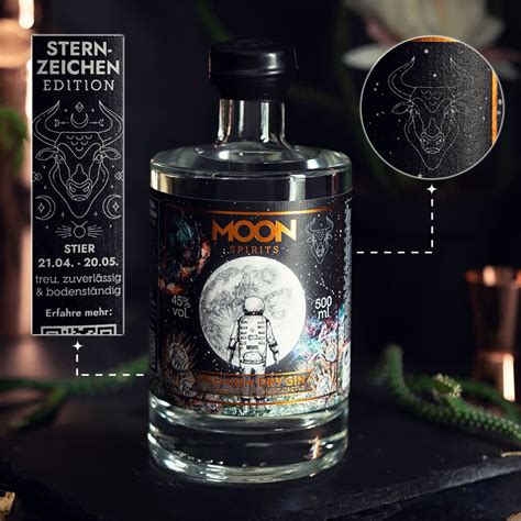 Moon Dry Gin Mit Eigenem Sternzeichen Kaufen Honest Rare