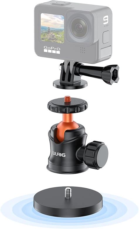 Uurig Magnet Camera Mount For Gopro Magnetic Mount Base Stand With 1 4 20 Thread