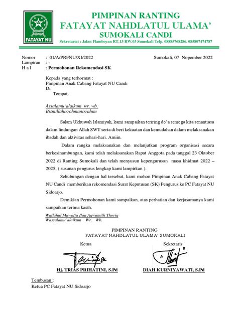 Fatayat Permohonan Sk Tanpa Stempel Pdf