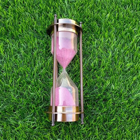 Hour Glass Sand Timer 5 Minutes Hourglass With Magnetic Compass On Both