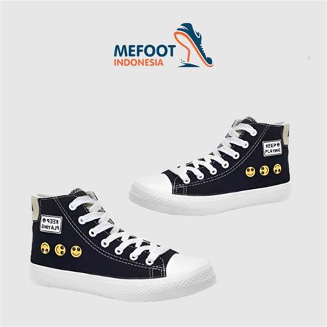 Jual MFI Dean Free Box Sepatu Wanita Sneakers Casual Kanvas High Top