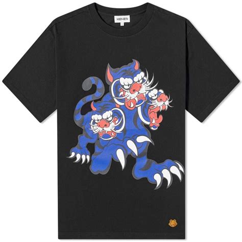 Kenzo X Kansai Yamamoto Tiger Cartoon Printed Oversize Tee Kenzo