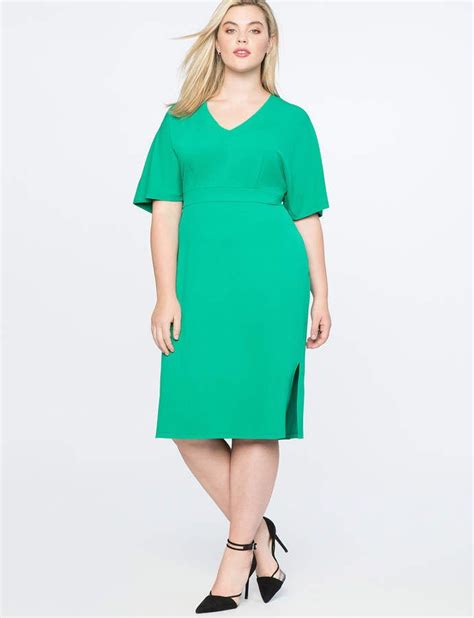 Tie Waist Midi Dress With Side Slits Plus Size Dresses Plus Size Women