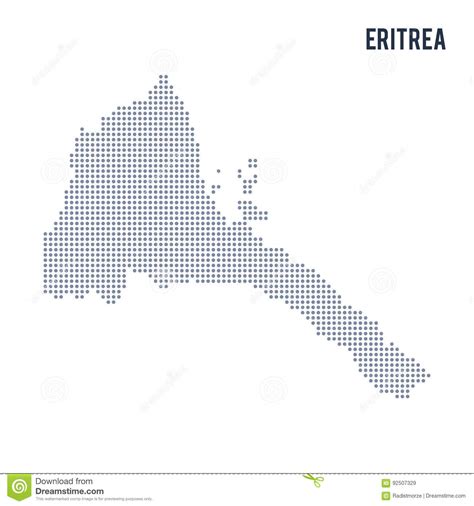 Vector Dotted Map Of Eritrea Isolated On White Background Stock