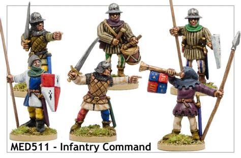 Medieval Infantry Command Med511 Casting Room Miniatures