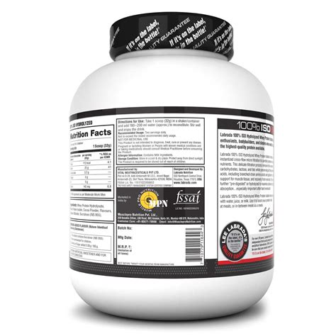 Labrada 100 Iso Hydrolyzed Whey Protein Isolate 247 Nutrition