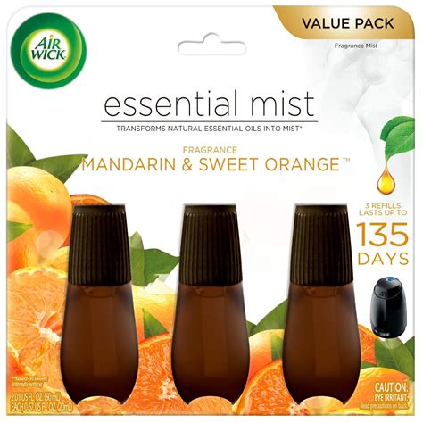 Air Wick Essential Mist Refill 3 Ct Mandarin And Sweet Tangerine