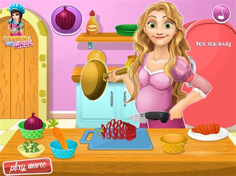 Pregnant Rapunzel Cooking Chicken Soup - Play Online on Flash Museum 🕹️