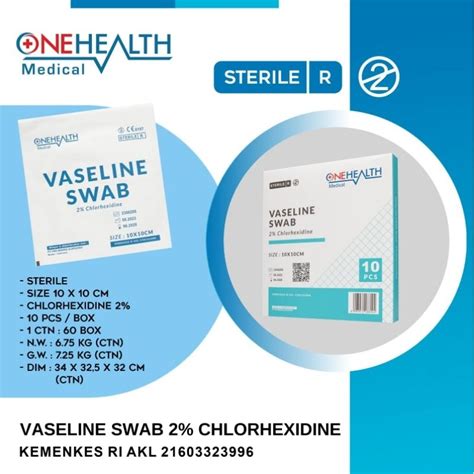 Jual Vaseline Swab OneHealth Size 10 X 10 CM Isi 10 Pcs 1 Box