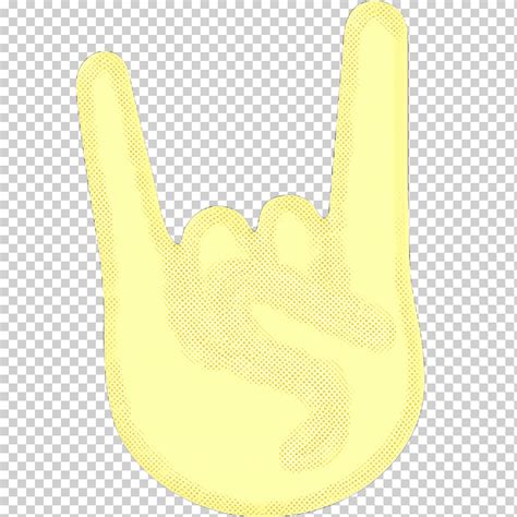 Pulgar Gesto De Dedo De La Mano Amarilla Pop Art Retro Vintage Png