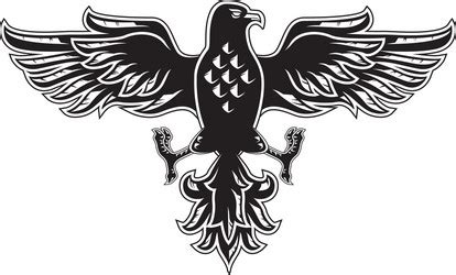 Bald Eagle Sitting Logo Tattoo Silhouette Vector Image