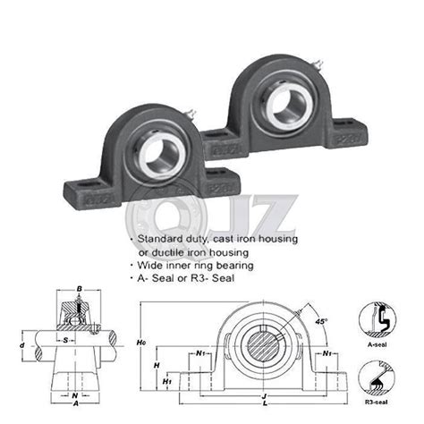 2x 2 1875 In Pillow Blocks Cast Iron UCP211 35 Mounted Bearing UC211 35