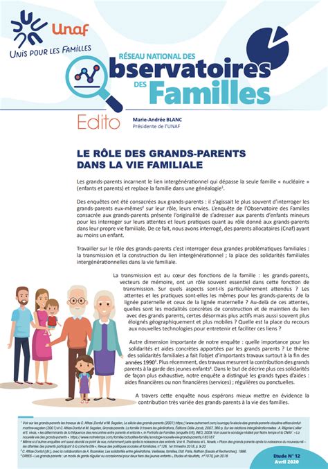 Le R Le Des Grands Parents Dans La Vie Familiale Unaf