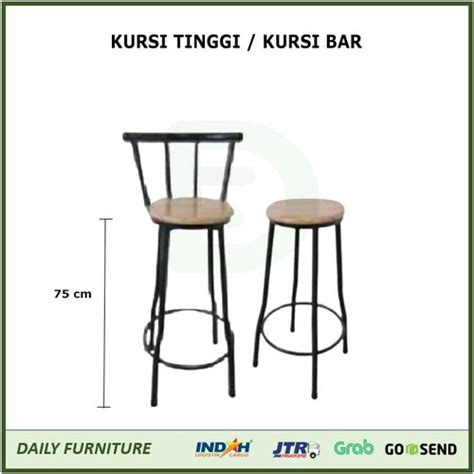 Jual Kursi Tinggi Bar Kursi Bangku Besi Bar Cafe Counter HP Tinggi