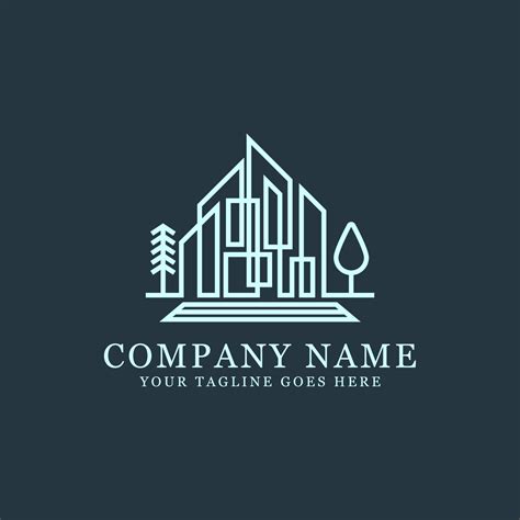 Modern Real Estate Logo Design Vector With Monogram Geometric Shape