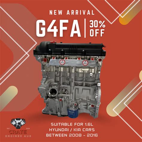 Hyundai I20 Engine for Sale suit 1.6L G4FA 4 Cylinder Petrol 10-15