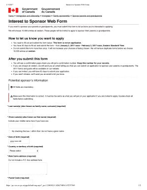 Interest To Sponsor Form 2020 Sample Fill Online Printable Fillable