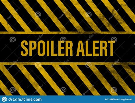 Spoiler Alert Typography Sign Illustration Image Black And Yellow