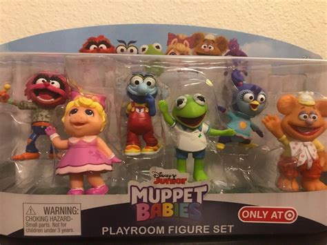 Muppet Babies Playroom 6 Figure Set Kermit Piggy Animal Gonzo Fozzie